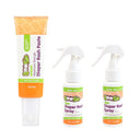 Boogie Diaper Rash Care set including a tube of Diaper Rash Paste, a bottle of Diaper Rash Spray, and another spray bottle, all on a white background.